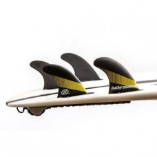 Quillas Surf Feather Fins Epoxy HC Click Tab Quad Black Yellow